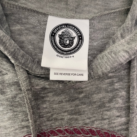 SMOKEY THE BEAR WOMENS LIGHT WEIGHT HOODIE - Picture 3 of 5